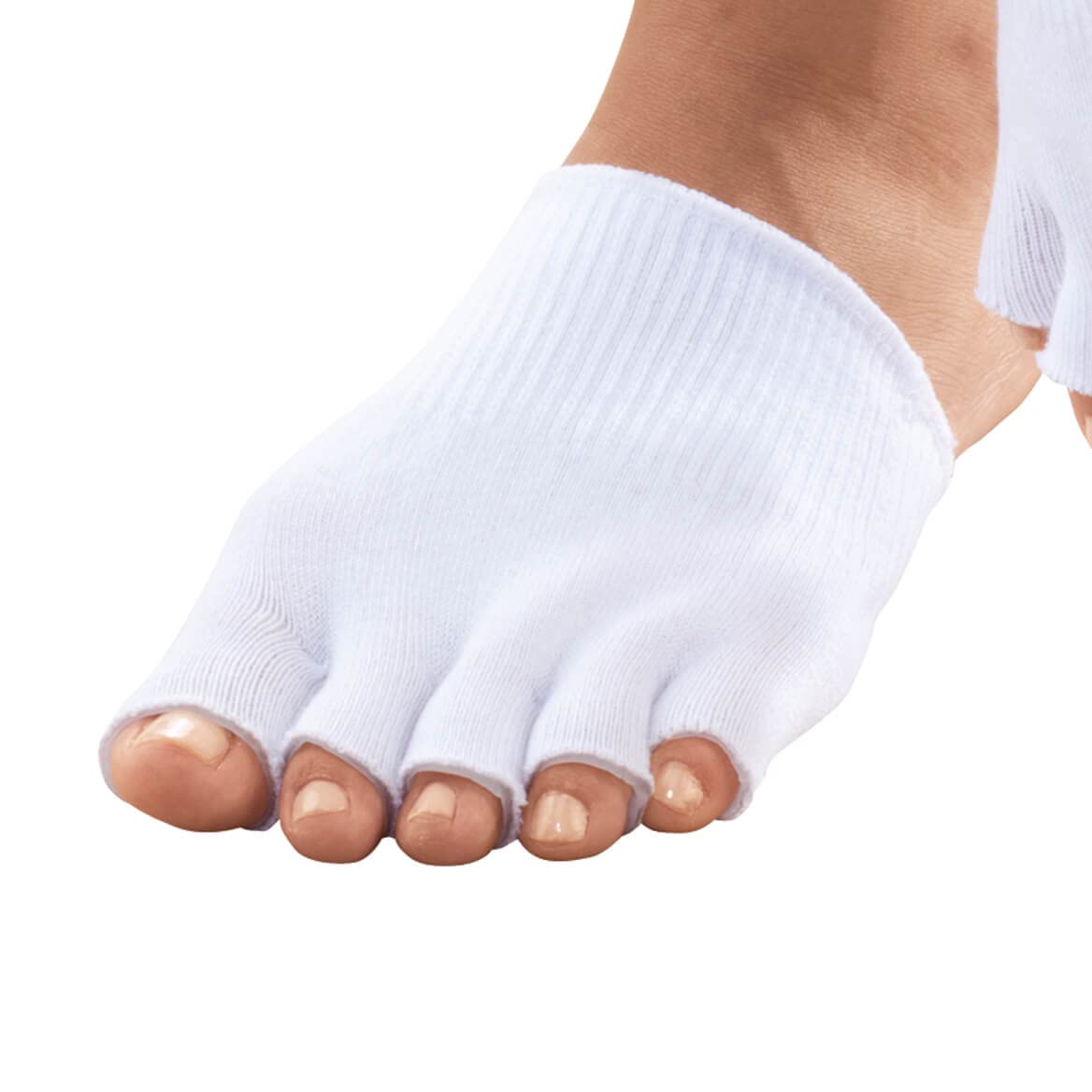 EasyComforts Calcetines de gel con punta abierta de EasyComforts, blanco, talla única