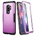 Galaxy S9+ Plus Case, YOUMAKER Metallic Purple with Built-in Screen Protector Heavy Duty Protection Shockproof Slim Fit Full Body Case Cover for Samsung Galaxy S9 Plus 6.2 inch (2018) - Purple/Black
