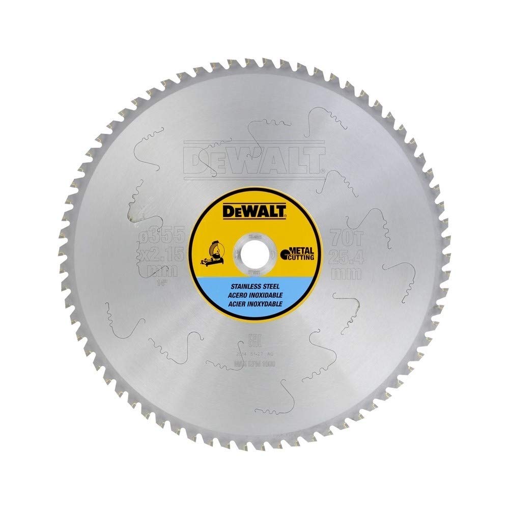 DeWalt DT1921-QZ Lame de Scie Circulaire Stationnaire, 355mm x 25.4mm Argent