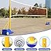 CAJUCA Badminton Net Frame Poles,Badminton Net Set for Tennis with Wheels,Badminton Poles & Net with Base