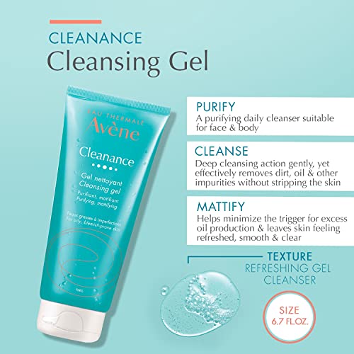 Eau Thermale Avene - Cleanance Cleansing Gel - Soap-Free Cleanser For Face And Body - For Blemish-Prone Skin - 6.7 Fl.oz (Pack Of 1) #TOP1