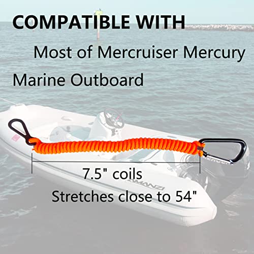 Image of 8M0092850 Boat Kill Switch Lanyard Replacement for Mercury Marine Boat Emergency Stop Switch Safety Lanyard 54 Inch
