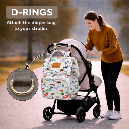 Image of Motherly Patented Diaper Bag Backpack for Moms | Waterproof Baby Travel & Maternity Bag |Spacious Nappy Bag with Multiple Compartments, Insulated Bottle Pockets & Warranty (VivaLuxe Series)