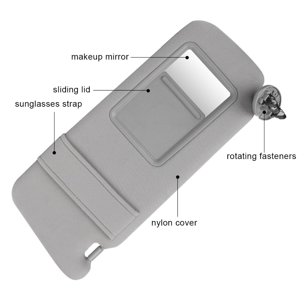 Sun Visor For Toyota Camry Gray Driver Side Sun Visor  Without Sunroof 2007 2011 Models C 819911 - Foto 9