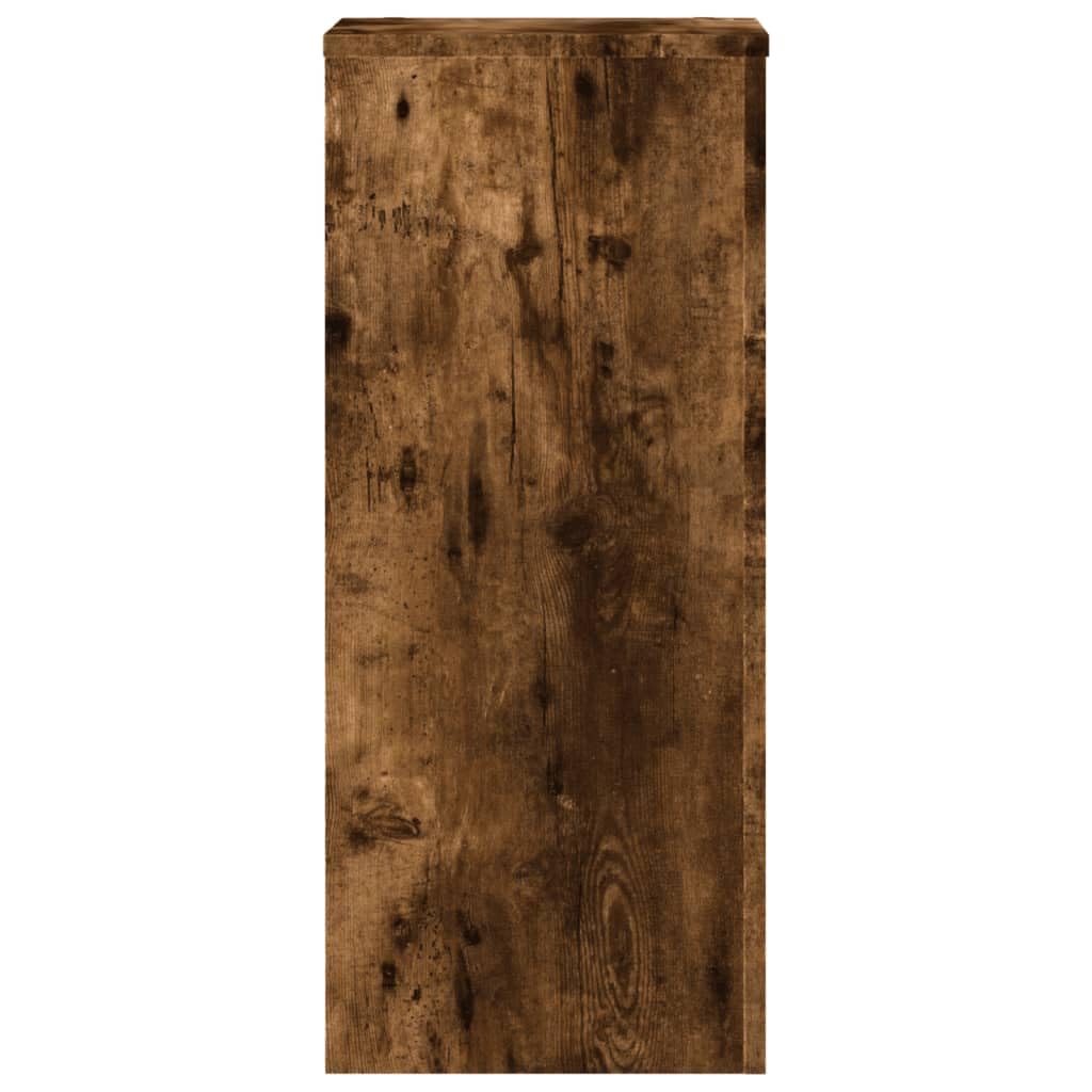 Stojak na rośliny 2 sztuki Dąb wędzony 30x30x70 cm Kompozytowy