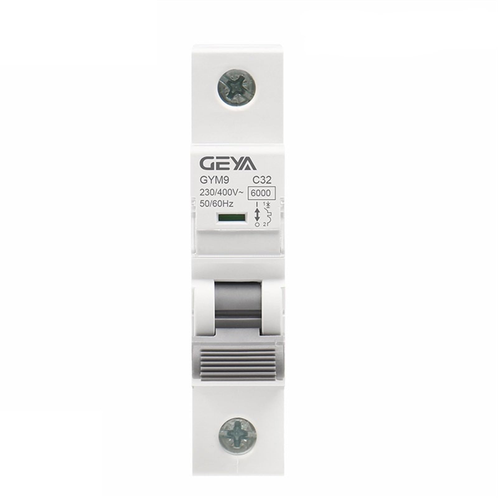 Disjoncteur monophasé courbe C 50A avec capacité de coupure 6 kA GYM9