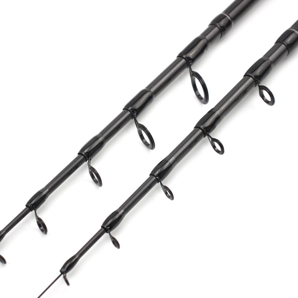 Canne à pêche Canne à pêche télescopique en Carbone avec poignée en liège allongée, Poids du leurre de 15 à 45 g, Canne à pêche Rapide M Power Kit de pêche(1.8m)