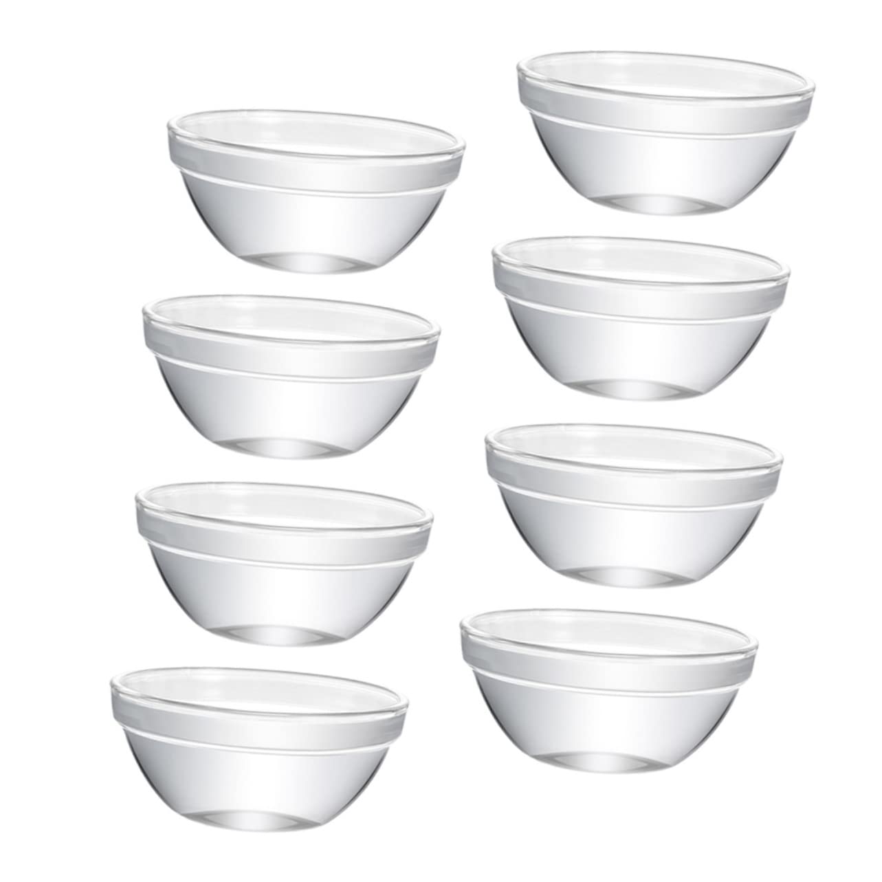 BESTonZON 8pcs Bozai Cake Bowl Mini Food Containers Mini Containers Tumbler Glass Dessert Tumbler Cups Glass Tiny Ramekins Clear Pudding Bowl Dessert Bowl Jelly Glass Bowl Jelly Bowl