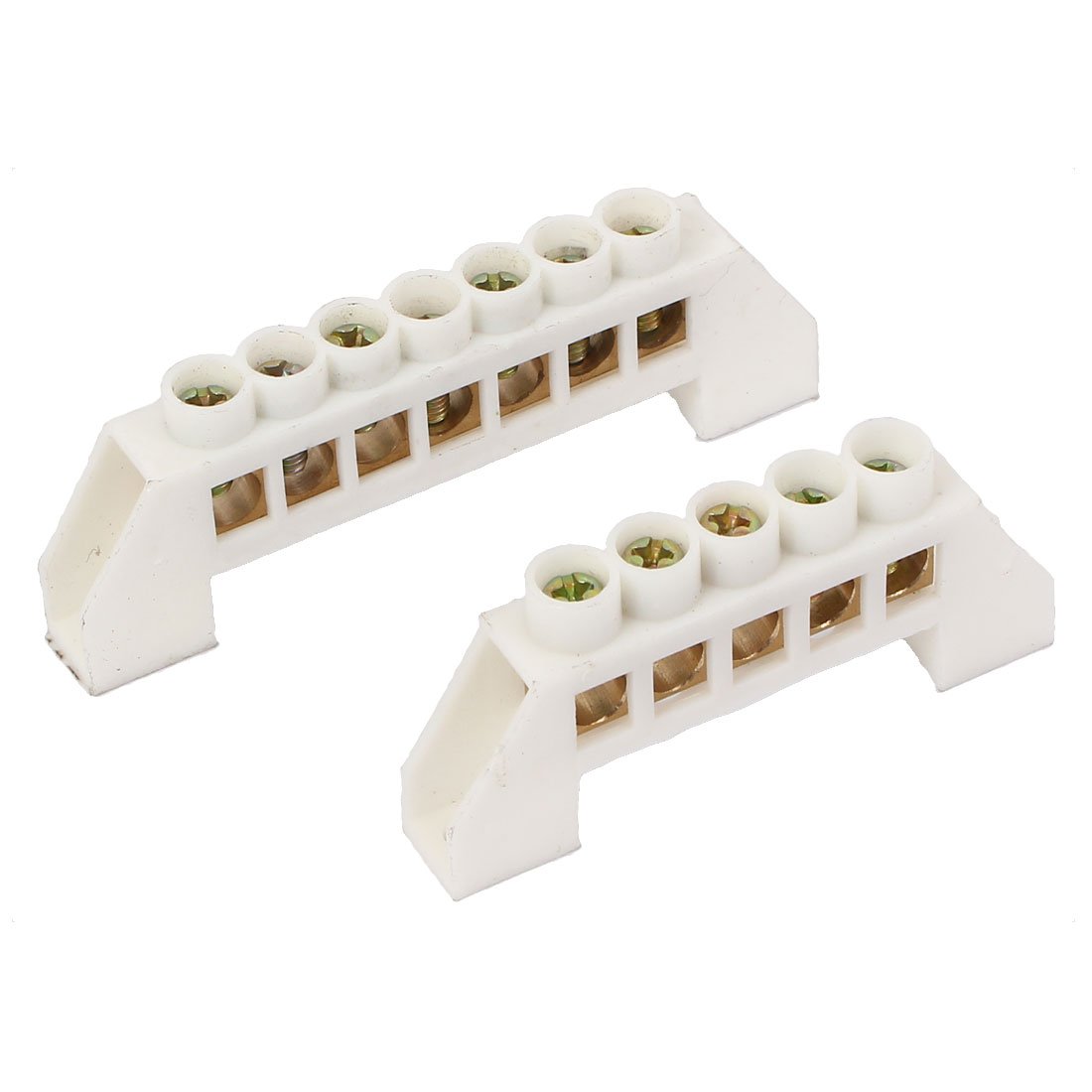 Aexit Connecteur 2 en 1 de bornier cuivre à ton fil de terre et à 5 trous avec fil de terre YJ104143H436195F