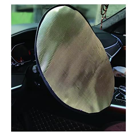 Steering Wheel Cover Sun Shade,Upgraded 3-Layer Foil Cooling Steering Wheel Sun Cover for Heat Protection Fit Most Car SUV Van 17.7" Reflector Protector Cover