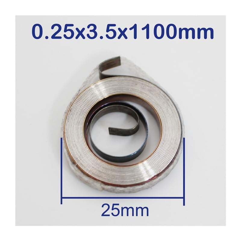 Muelle de fuerza constante de 0,25 x 3,5 x 1100 mm