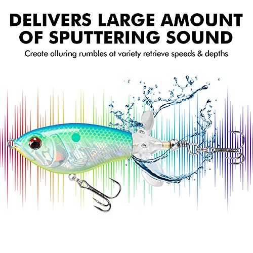 Truscend TLJA Top Water Fishing Lures With Bkk Hooks, Whopper For Freshwater Or Saltwater, Floating Lure Bass Catfish Pike thumb #4