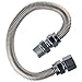 Home-Flex 3/4 In. Mip X 1/2 In. Fip X 12 In. Stainless Steel Range Connector