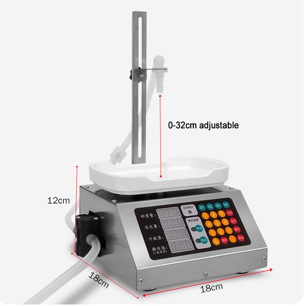 Machine de remplissage automatique de liquide, 3,2 L/min, équipement électrique pour bouteilles, idéal pour remplir l'eau, le jus, le parfum, l'huile concentrée