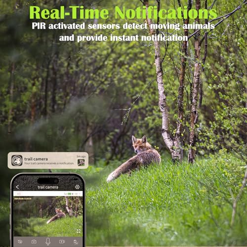 Trail Camera 2 Packs,Cellular Trail Camera Built-in 4G LTE SIM Card,5W Solar Powered,IP65 Waterproof, 2.7K Live View 4G Game Camera,Night Vision Motion Activated,0.2s Trigger Speed - Image 5