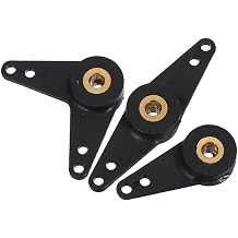 3pcs Model Ship Rudder Arm for RC Boats, Universal Nylon Rudder Tiller Arm with Threaded Brass Insert, Precision Steering Linkage for Marine