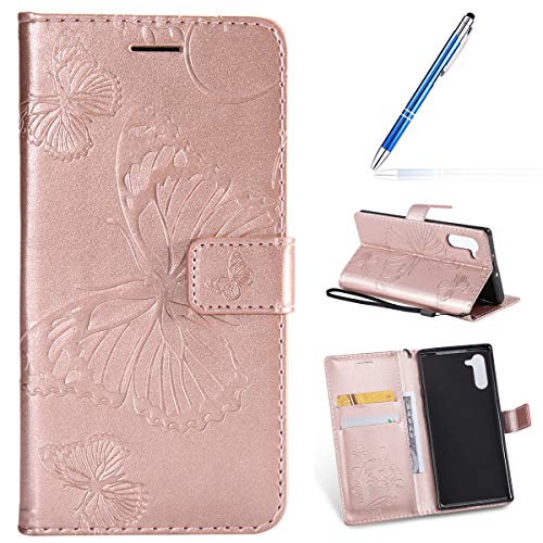 Robinsoni Case Compatible with Samsung Galaxy Note 10 Phone Case Wallet Galaxy Note 10 Leather Phone Cover Shockproof Kickstand Case Flip Note Book Phone Cover Heavy Duty Case Hard Case Notebook Cover