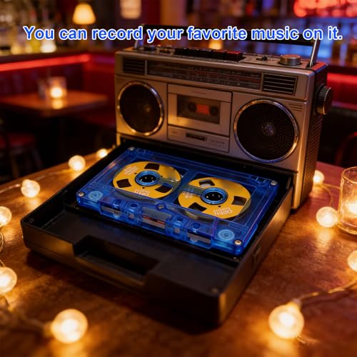 Cinta de casete de carrete para músicos que graban audio analógico con efectos visuales 6