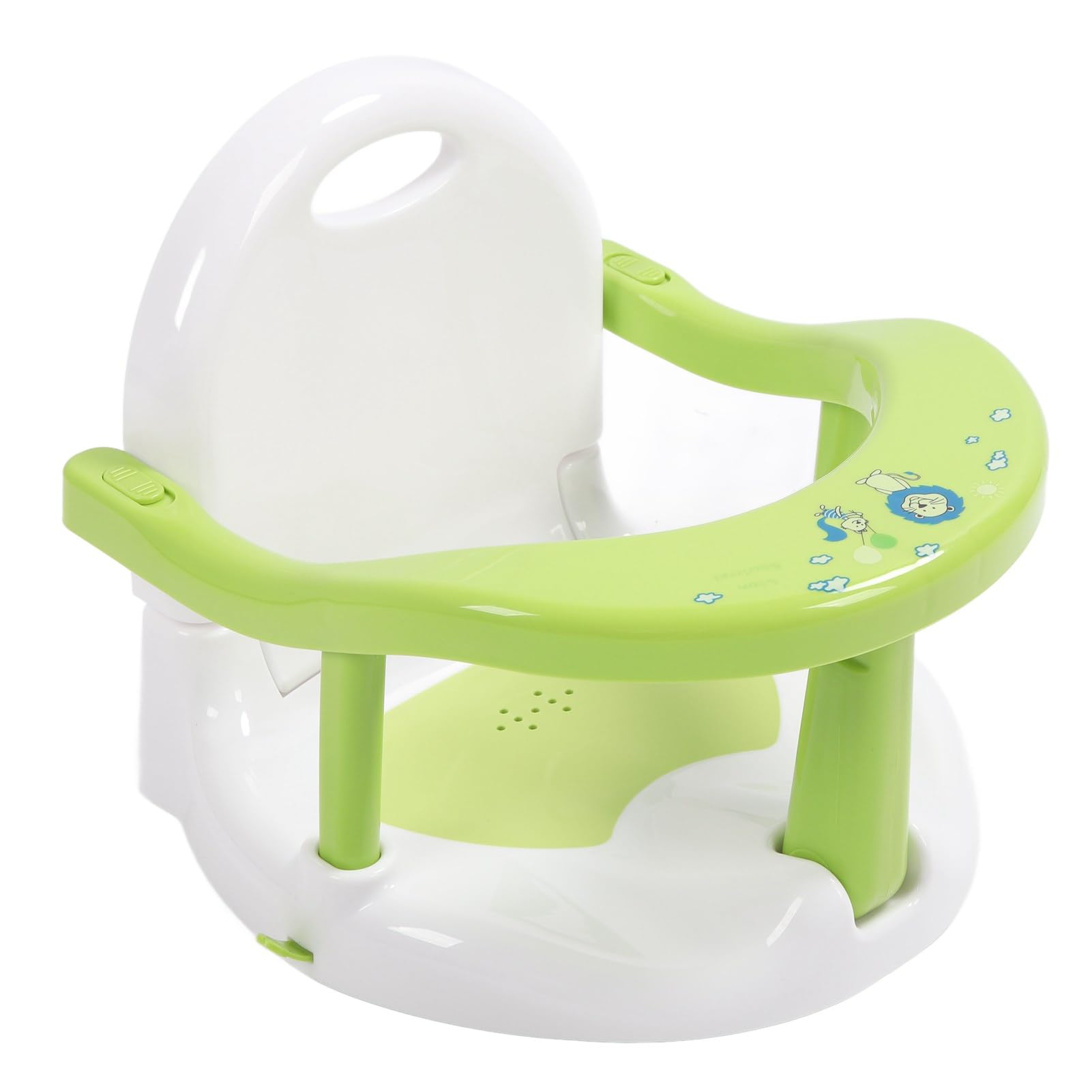 Seggiolino da Bagno, pieghevole antiscivolo con altezza regolabile, Seggiolino Pieghevole 4 ventose for neonati 6-36 mesi bagnetto famiglia