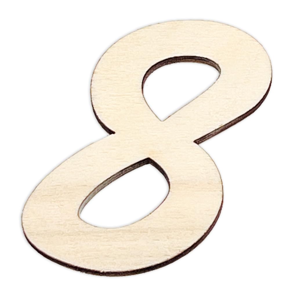 Zahl 8 – 29cm – aus Holz zum Geburtstag von 3,5 bis 29cm als Tischdeko, Nummerierung, Blumenschmuck, Runde Geburtstage & Schnappszahlen