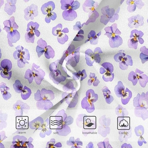 Joisal Light Purple Violet Flowers White Girls Underwear Toddlers 2t Cotton Panties for Girl Funny Kids Briefs Undies3