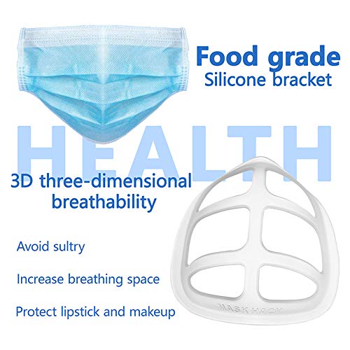 3D inner mask Silicone frame - make-up frame - Nose Mask Cushion - Shell Mask Sabage Mask Face - prevention of makeup loss Lipstick protection - washable reuse (Colorful)