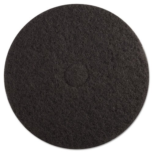 Standard Floor Pads, 19" Dia, Black, 5/carton