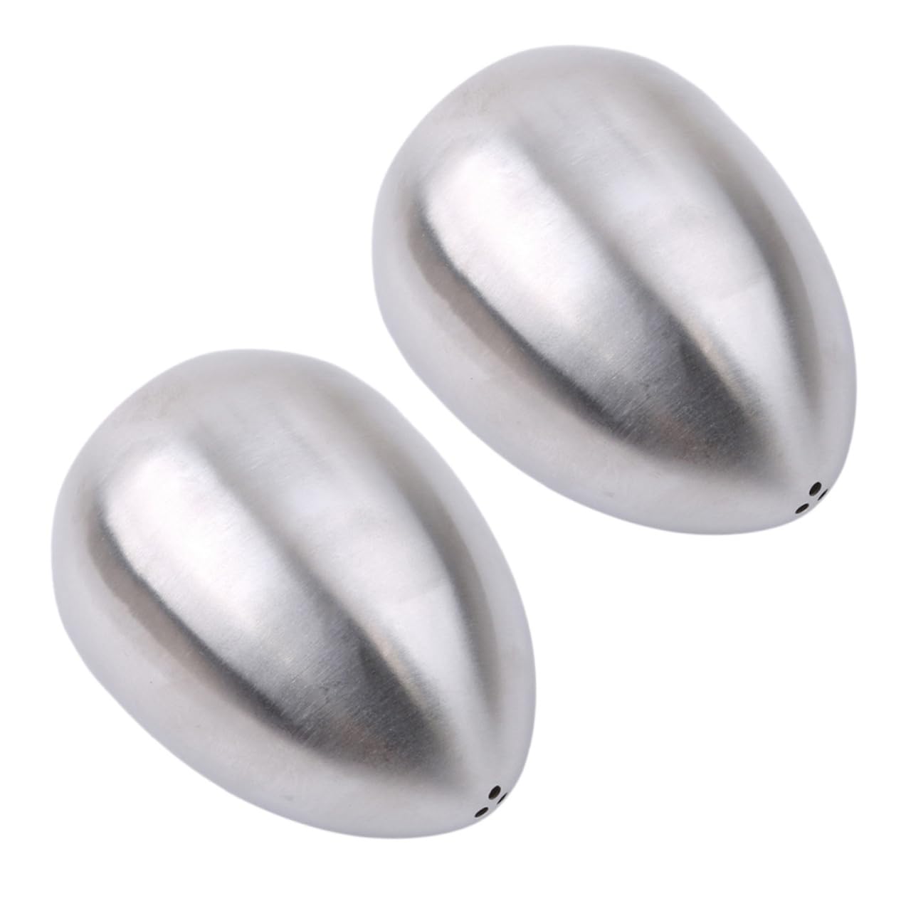 Cabilock 2pcs Stainless Steel Egg Shaped Seasoning Dispensers Silver Condiment Holders for Sugar Toothpicks Chicken Essence Monosodium for Home Use and Contemporary Decor