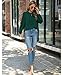 CZYINXIAN Blouses for Women Business Casual Long Sleeve Blouses Womens Fall Office Work Blouses(Dark Green,Medium)