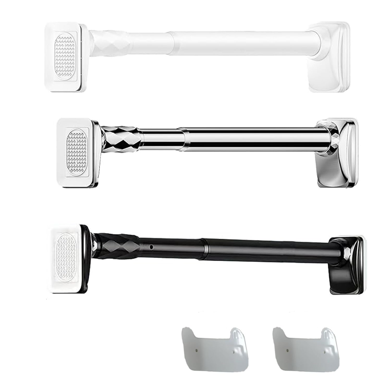 GLDYTVF Adjustable No-Drill Shower Curtain Rod 16-196 Inch Expandable Heavy Duty Tension Pole Rustproof & Easy Install Ideal for Bathroom Closet & Space-Saving Solutions