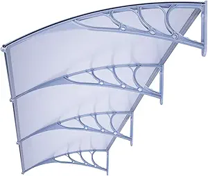 VIVOHOME Polycarbonate Window Door Awning Canopy Grey 40 Inch x 120 Inch