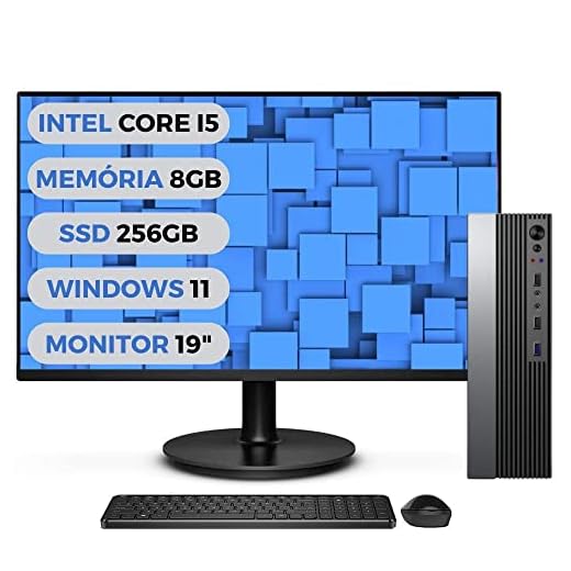 Computador Completo 3green Velox Intel Core i5 8GB SSD 256GB Windows 11 Professional Monitor LED 19" 3GV-14