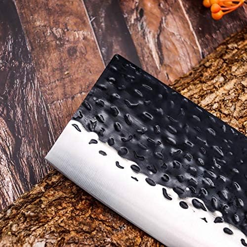 MAYiT Meat Cleaver Knife, Forged Kitchen Knife 7Cr17 Non-stick Blade Cleaver Knife Utility Chef Slicing Chopping Knives Chinese Kitchen Cleaver Woodhandle