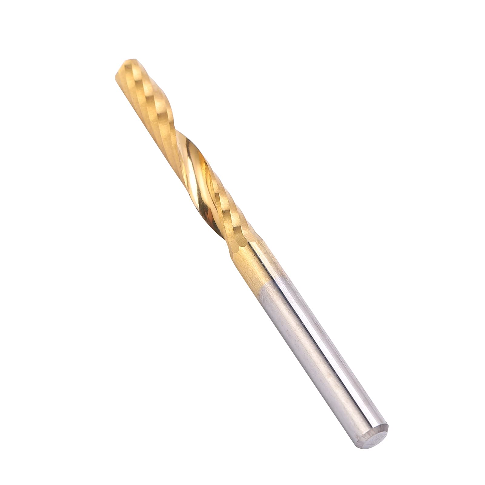 5 Pezzi Fresa in Acciaio ad Alta Velocità a Scanalatura Singola Punta a Spirale CNC per Metalli Non Ferrosi 4 mm x 25 mm x 50 mm Punte per Incisione CNC per Lavorazione di