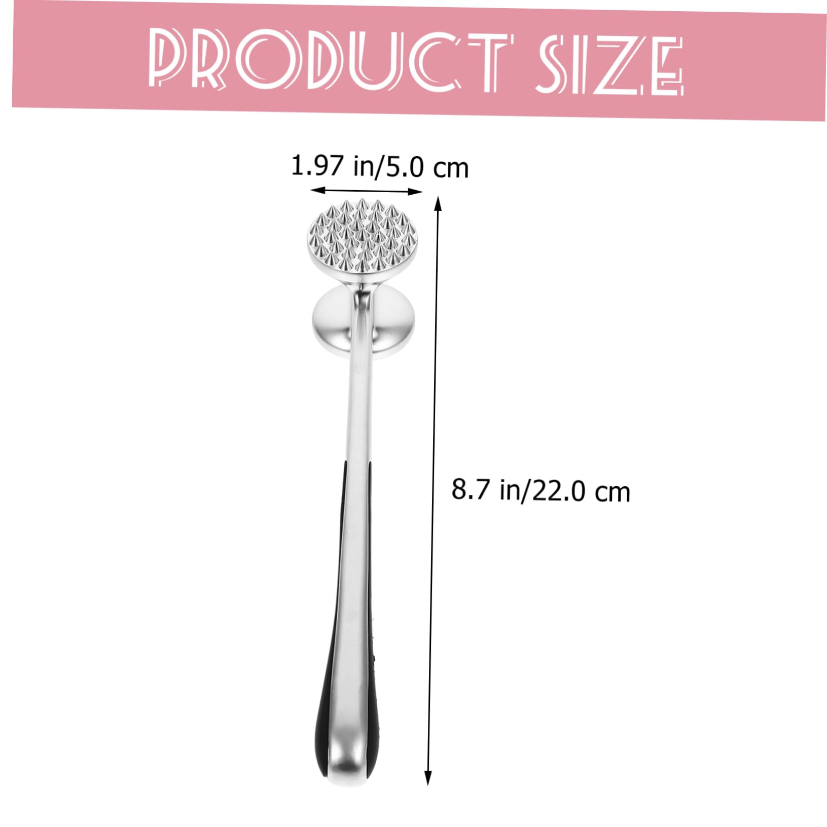 FUNOMOCYA Stainless Steel Dual Sided Meat Hammer Multi Function Tenderizer for Steak Chicken Pork Kitchen Gadget for Home Restaurant Use Effortless Meat Pounding Tool