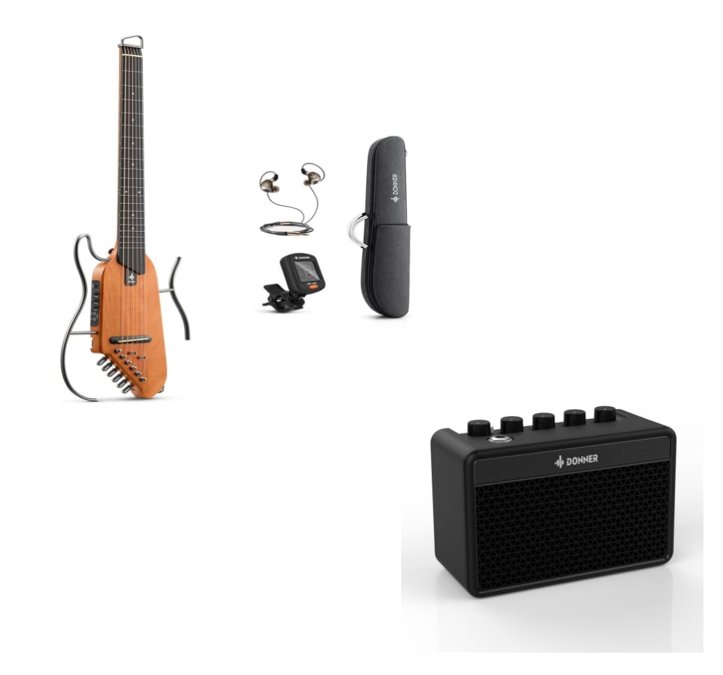 ギター Donner Hush-I HUSH-I Acoustic-Electric Guitar Kit for Travel Silent