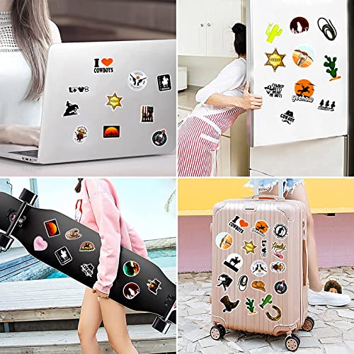 100Pcs West Cowboy Stickers Western Stickers Vinyl Water Bottle Stickers Waterproof Horse Stickers For Boys Men Cowboys Decals For Helmet Skateboard Snowboard Phone Laptop Bicycle #TOP4