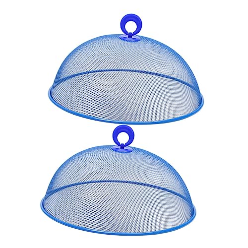 Cabilock 2Pcs Mesh Dome Food Cover Kitchen Food Covers for Outdoor Picnics Bbqs Camping Dense Protection Convenient Handle for All Foods
