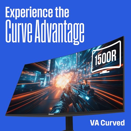 Image of Westinghouse 32 Inch Curved Gaming Monitor, FHD 1080P, 3000:1 Contrast Ratio, 118% sRGB, 1500R, 165Hz, 1ms, AMD FreeSync, Eyecare, for PC Games with Built-in Speakers, DisplayPort, HDMIx2