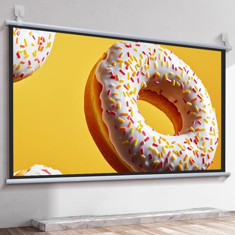 Pantalla Manual Proyector 72 Pulgadas 16:9 miniatura 1