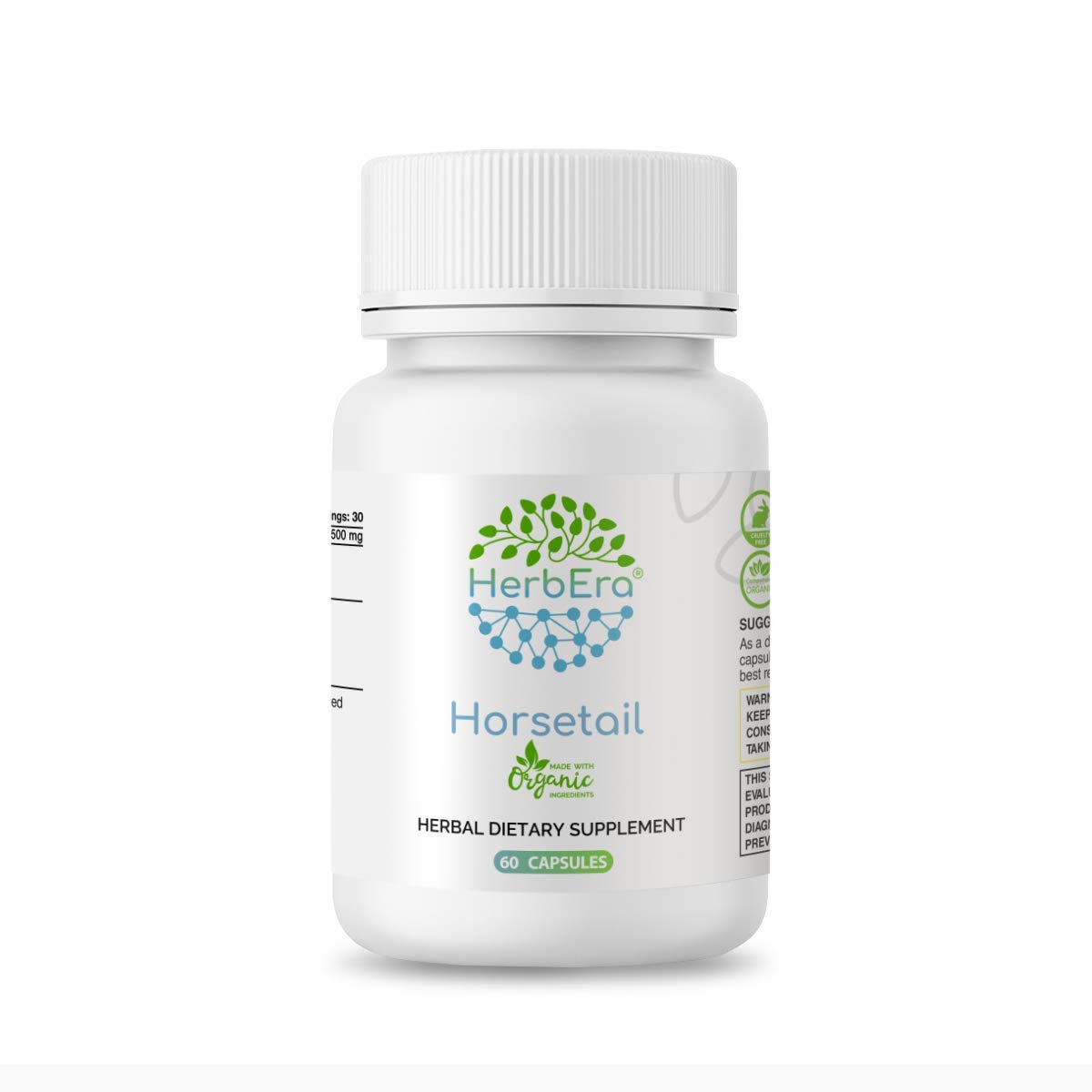 Horsetail 60 Capsules, 800 mg, Horsetail (Equisetum arvense) Dried Herb (60 Capsules)