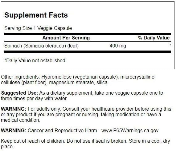 Full Spectrum Spinach Leaf 400 mg