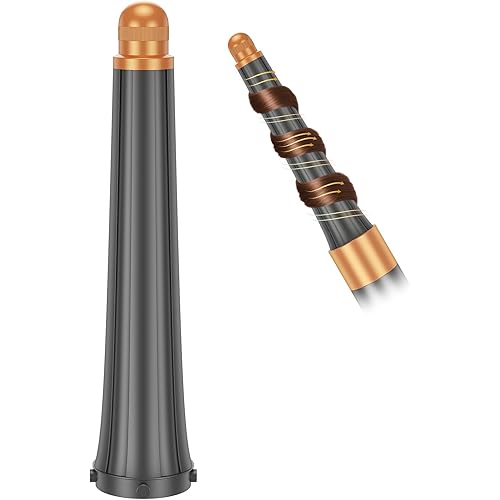 0.78in-1.4in Conical Long Barrels Attachment for Dyson Airwrap HS01 HS05 Accessories, 20MM-36MM 2 in 1 Auto-Wrap Curling Iron Curlers for Professional Barrels Curl and Wave Curl Hair, Gold