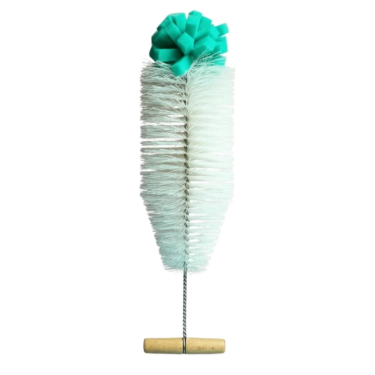 Bottle Brush Flexible Long Handle Bottle Brush Cleaning Tool Sponge Cups(Green)