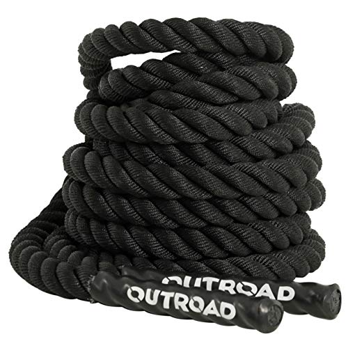 Outroad Jump Rope Sports Battle Rope 30 ft Length 1.5 inch Diameter,