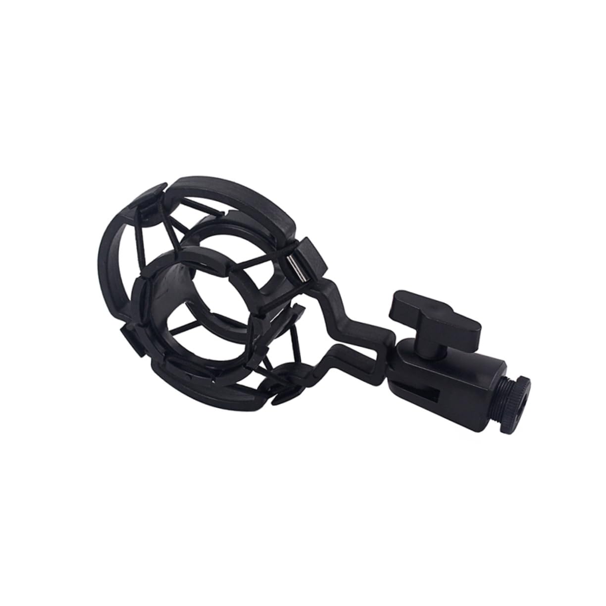 Yardwe Mic Mount Holder for Recording Universal Plastic Condenser Microphone Bracket Angle Adjustment Locking Knob Large Diaphragm Mic Clip Sa19