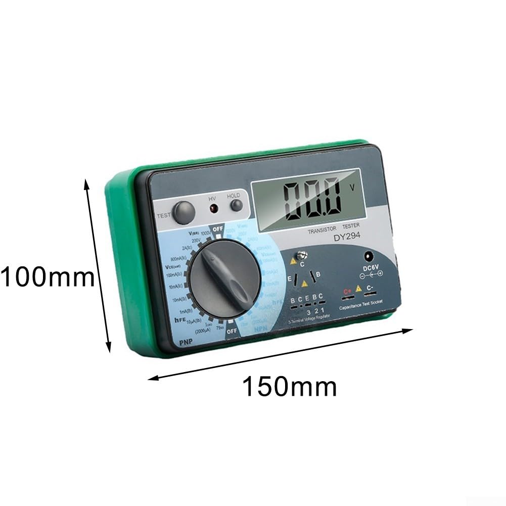 Instrumento de prueba digital para parámetros de CC de transistor, incluyendo diodos tiristores FET y voltaje de resistencia del condensador con protección de varistores Medición de voltaje