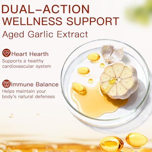 ZEYARUIBO Aged Garlic Extract 300 Count Odorless Organic Garlic Capsules - image 5