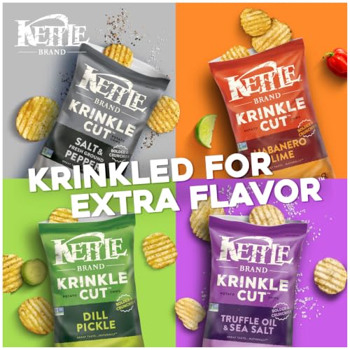 Kettle Brand Potato Chips, Krinkle Cut, Truffle Oil & Sea Salt Kettle Chips, 7.5 Oz - image 6