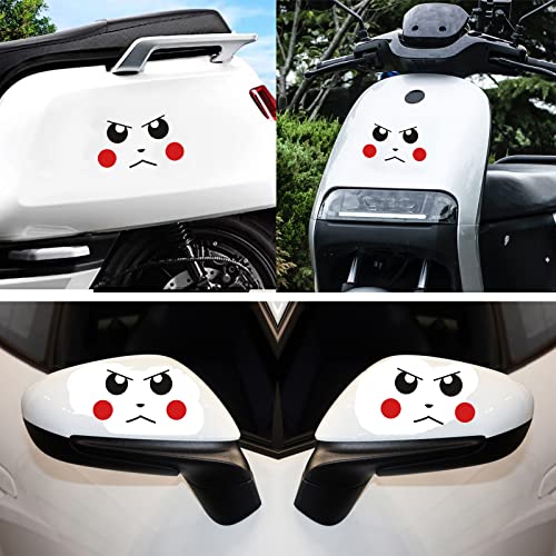 Sunjika Car Vinyl Sticker Funny Decals Angry Face Pattern For Car Door Side Hood Bumper Rear Mirror Fuel Gage Empty Stickers For Cars Trucks Motorcycle Suv Home Window Wall Laptop A (2Ps) #TOP6